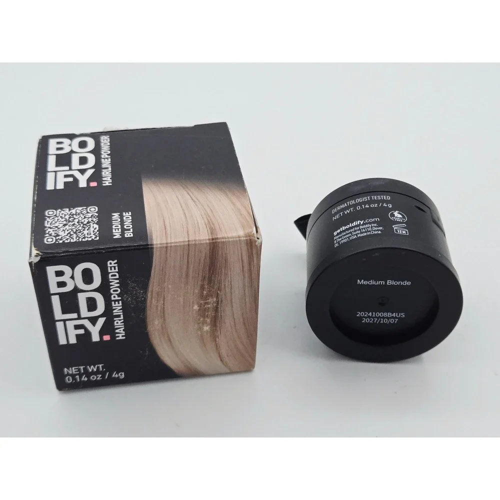 Boldify Enhance Hairline Powder Medium Blonde 4g Root Touch Up Water Resistant